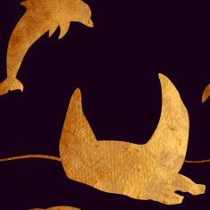 Seamless pattern with golden animals N8