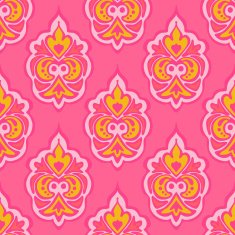 seamless floral damask pattern vector N2