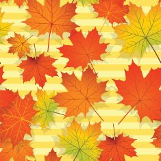 Seamless pattern with colorful maple leaves N2