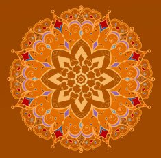 Circular ornament in ethnic style