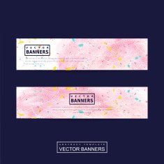 adorable pink banner template design