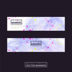 adorable purple banner template design N2