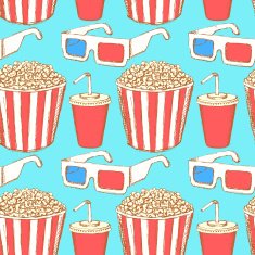 Sketch cinema set in vintage style