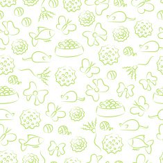 Seamless background with pet's toys N2