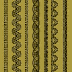 set of black lace ribbons