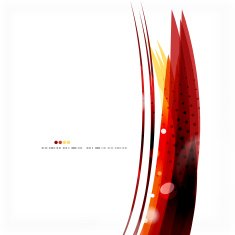 Red orange bright feather lines concept N7