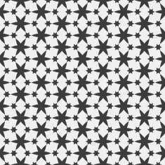 Monochrome Islamic seamless pattern with stars