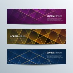 shiny geometric banners