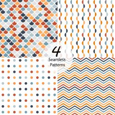 Colorful vector seamless patterns set