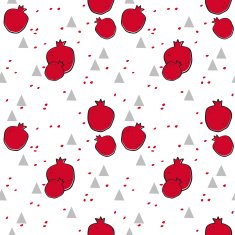 garnet fruits seamless pattern