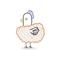 Cute hen vector illustration N2