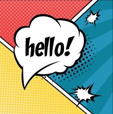 set of comic bubbles and elements in pop art