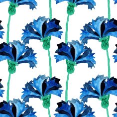 Seamless pattern with cornflowers N4