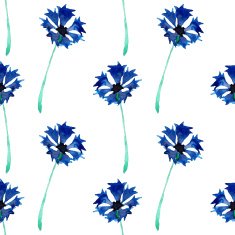 Seamless pattern with cornflowers N6