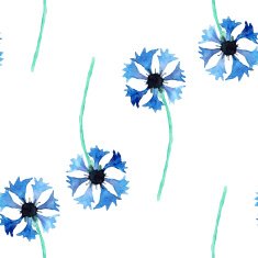 Seamless pattern with cornflowers N8