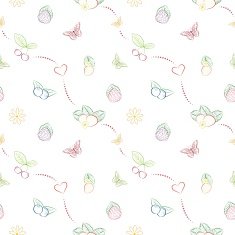 Vector seamless pattern with hand drawn berries N2