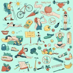 Hand drawn about healthy lifestyle N2
