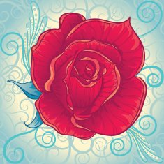 Decorative vintage rose flower