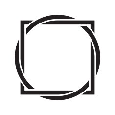 Interlocked circle and square