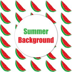 Seamless watermelon pattern vector illustration