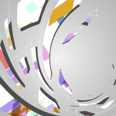 Abstract futuristic geometric shapes N2