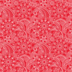 Oriental flowers pattern