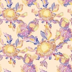 Creative Vector Floral Vignette Pattern