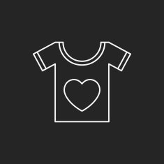 heart t-shirt line icon N2