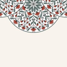 Invitation card with floral ornament N18