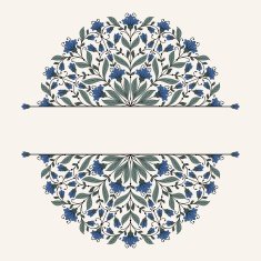 Invitation card with floral ornament N23