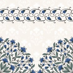 Invitation card with floral ornament N24