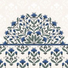 Invitation card with floral ornament N25