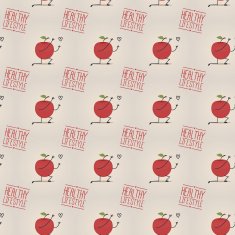 Seamless apple pattern illustration N2
