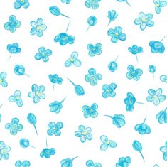 flowers hand drawn in pencil seamless pattern
