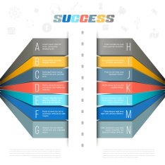 Modern bar origami style step options banner N2