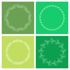 line art wreath