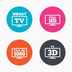 Smart TV mode icon 3D Television symbol N3