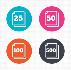 In pack sheets icons Quantity per package N3