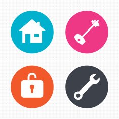 Home key icon Wrench service tool symbol N13