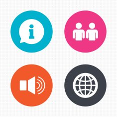 Information sign and group Communication icons N11