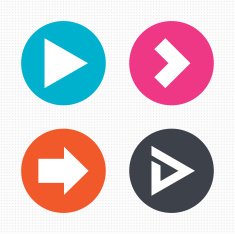 Arrow icons Next navigation signs symbols N6 free image download