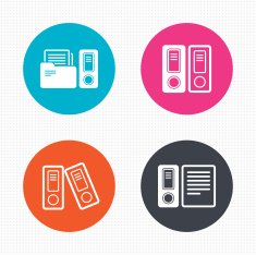 Accounting icons Document storage in folders N11