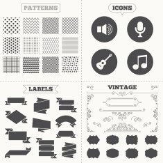 Musical elements icon Microphone Sound speaker N10