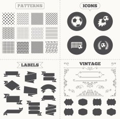 Football icons Soccer ball sport N4