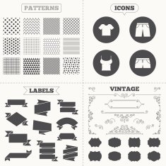 Clothes signs T-shirt and pants with shorts N35
