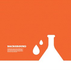 Chemistry sign icon Bulb symbol with drops