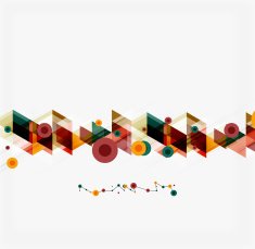 Clean colorful unusual geometric pattern design N240