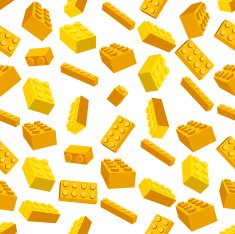 Seamless colorful background made of yellow Building pieces