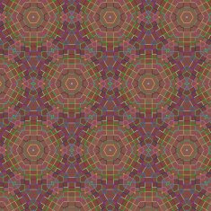 Ethnic retro abstract pattern Gold and red
