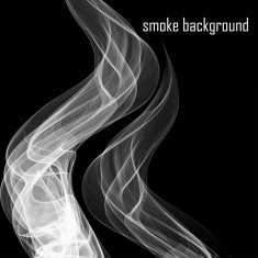 Abstract smoke isolated on black Vector illustration Eps 10